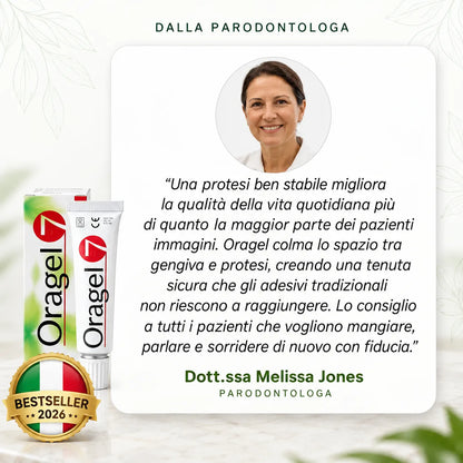 Oragel™ | Stop allo scivolamento della dentiera al 100% – Tenuta sicura per tutto il giorno