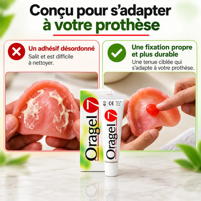 Oragel™ | Stoppe 100 % des glissements de prothèses dentaires – Maintien sûr toute la journée